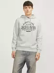 Jack&Jones men's hoodie Logo Sweat white melange - Men's hoodies - 137603 - 2
