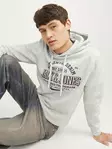 Jack&Jones men's hoodie Logo Sweat white melange - Men's hoodies - 137603 - 1
