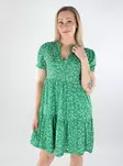 JDY short dress V-Neck medium green/cloud dancer - Dresses and tunics - 138593 - 1