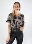 JDY women's patterned t-shirt Troya Top black/04 25 - Women's T-shirts - 138893 - 1