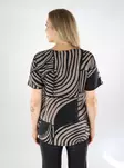 JDY women's patterned t-shirt Troya Top black/04 25 - Women's T-shirts - 138893 - 2
