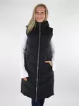 JDY Padded Vest Finno long hood black - Women's vests - 136503 - 1