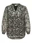 Only Carmakoma women's plus size shirt V-Neck black/lurex - Women's long sleeved shirts - 137523 - 3