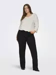 Only Carmakoma plus size shirt A-Shape 3/4 cloud dancer - Women's long sleeved shirts - 136573 - 3