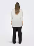 Only Carmakoma plus size shirt A-Shape 3/4 cloud dancer - Women's long sleeved shirts - 136573 - 2