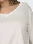 Only Carmakoma plus size shirt A-Shape 3/4 cloud dancer - Women's long sleeved shirts - 136573 - 5