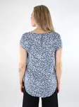 Only women's long t-shirt ONLVIC Top vintage indigo/ranch flow - Women's T-shirts - 138113 - 2