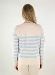 Only women's striped sweater Raglan birch/soft chamb - Women's knitwear - 137623 - 2