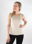 Only women's striped top Tank feather gray/cloud dancer - Women's tank tops - 138423 - 1