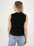 Only top linen frill black - Women's tank tops - 140833 - 2