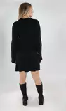 Only Knitted dress o-neck black - Women's knitwear - 139633 - 2