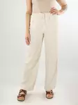 Only linen blend trousers ONLSIESTA MW Linen moonbeam - Women's trousers - 138563 - 1