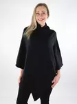 Pieces women's poncho Fortuna Highneck black - Women's capes and ponchos - 137323 - 1