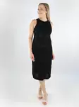 Pieces cotton knit dress Midi black - Dresses and tunics - 138533 - 1