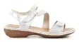 Rieker women's genuine leather sandals 659C7-93 silver - Rieker women`s sandals - 137943 - 1