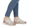 Rieker women's flip-flops V4189-80 white - Rieker mules - 140663 - 5