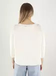 Vero Moda women's cotton sweater VMNEW Nora 3/4 Boatneck snow white - Women's knitwear - 140133 - 2