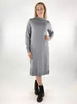 Vila midi-length knit dress Ril Crew Neck medium gray - Women's knitwear - 137183 - 1
