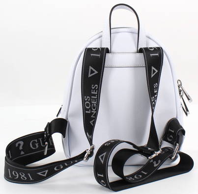 guess black and white backpack