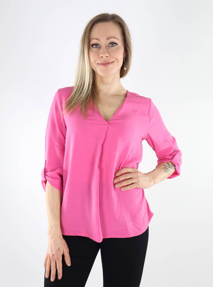 JDY women's shirt Divya 3/4 ibis rose - Women's long sleeved shirts - 135343 - 1