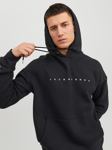 Jack & Jones Black Hoodie Star - Men's hoodies - 133913 - 1