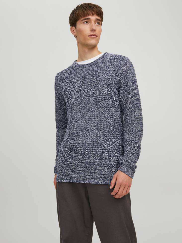 Jack&Jones Sweater Phil skydiver/twisted - Men's knitwear - 132133 - 1