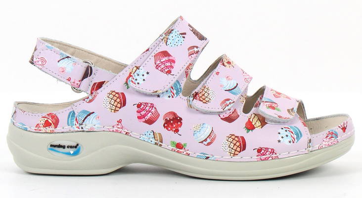 Nursing Care Machine Washable Sandals Leather Cupcakes09 - Women's work shoes - 122643 - 1