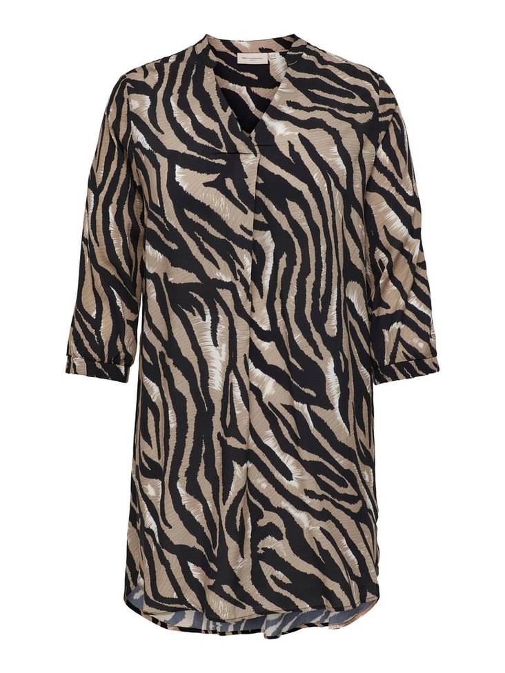 Only Carmakoma Tunic Lolliemma, black/animal - Dresses and tunics - 130243 - 1