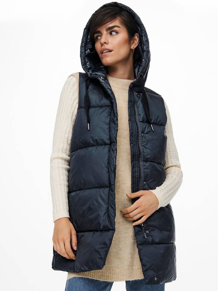 Only Lightweight Quilted Vest Newasta, dark blue - Women's vests - 129003 - 1