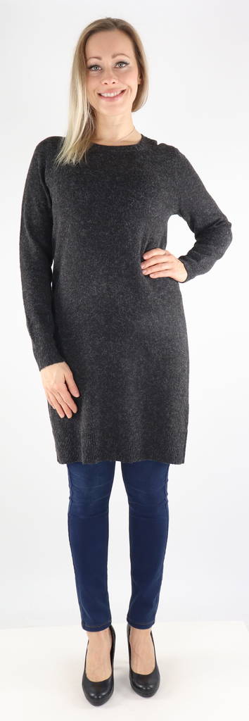 Only Knitted Dress o-neck, black - Women's knitwear - 131903 - 1