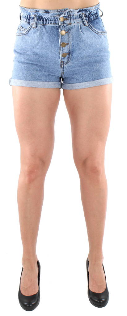 Only Denim shorts Cuba paperbag, Blue - Women's shorts and capris - 131093 - 1