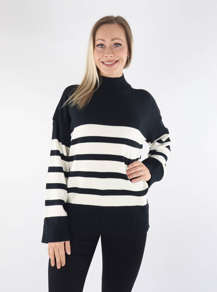Only Sweater black/cloud dancer - Women's knitwear - 134713 - 1