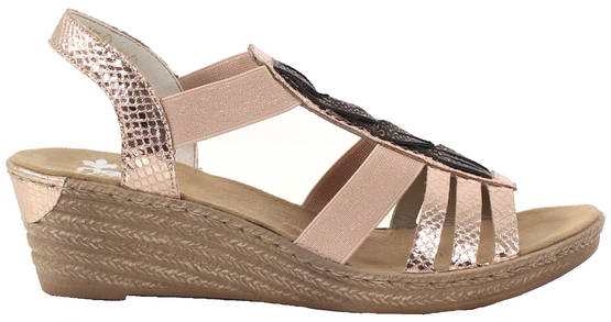 rieker rose gold sandals