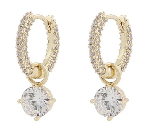 Snö of Sweden Earrings North ring g/clear - Earrings - 134953 - 1