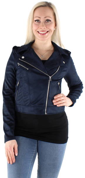 vero moda blue suede jacket