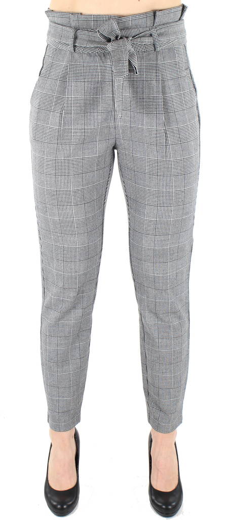 Vero Moda Women's Checkered Pants loose, Gray/White - Women's trousers - 123863 - 1