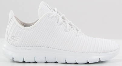 skechers white flex appeal instant trainers