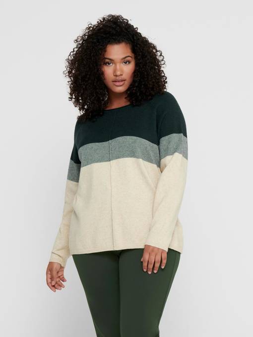 Only Carmakoma Sweater Laura, green 