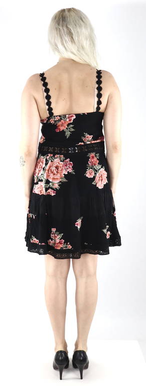 Only Dress Karmen anne, black/orange 