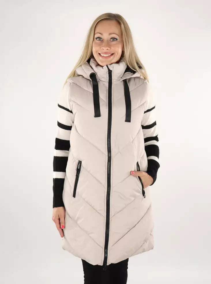 JDY women's quilted vest chateau gray/black - Women's vests - 136823 - 1