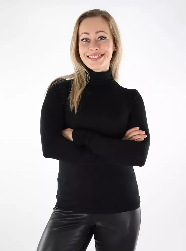 Vero Moda women's polo shirt Rollneck black - Women's long sleeved shirts - 137003 - 1