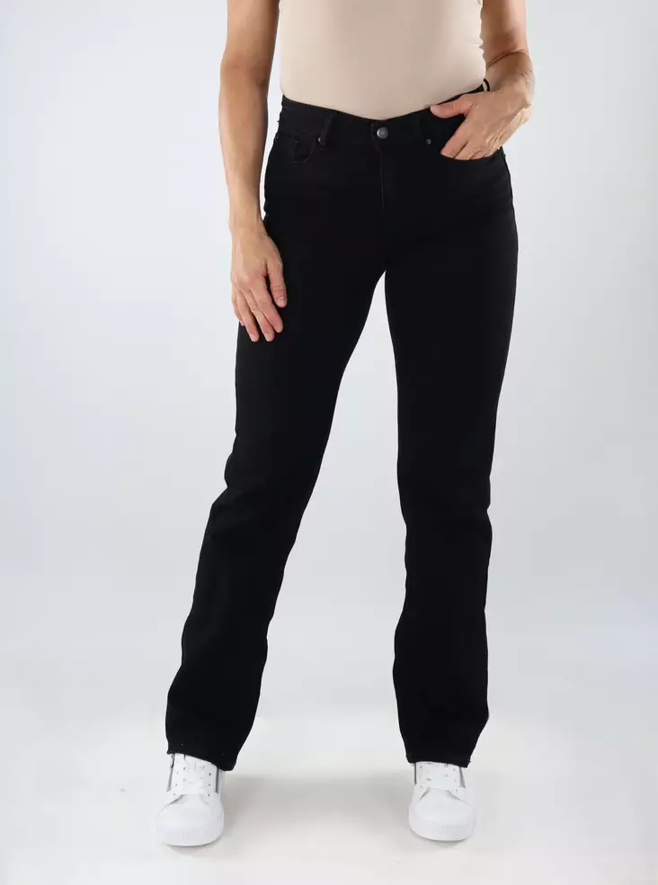 Vero Moda women's straight-leg jeans VMFLASH MR black - Women's jeans - 138993 - 1