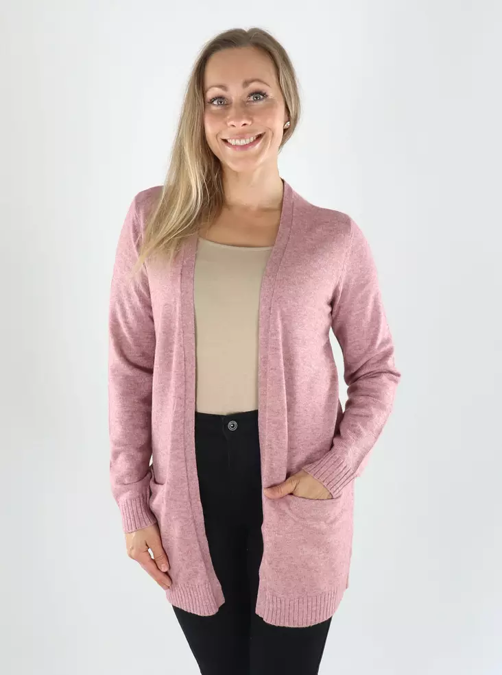 Vila cardigan VIRIL OPEN L/S KNIT CARDIGAN nostalgia rose - Women's knitwear - 141433 - 1