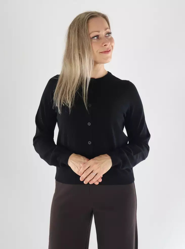 Aware by Vero Moda Cara wool cardigan black - Women's knitwear - 141473 - 1