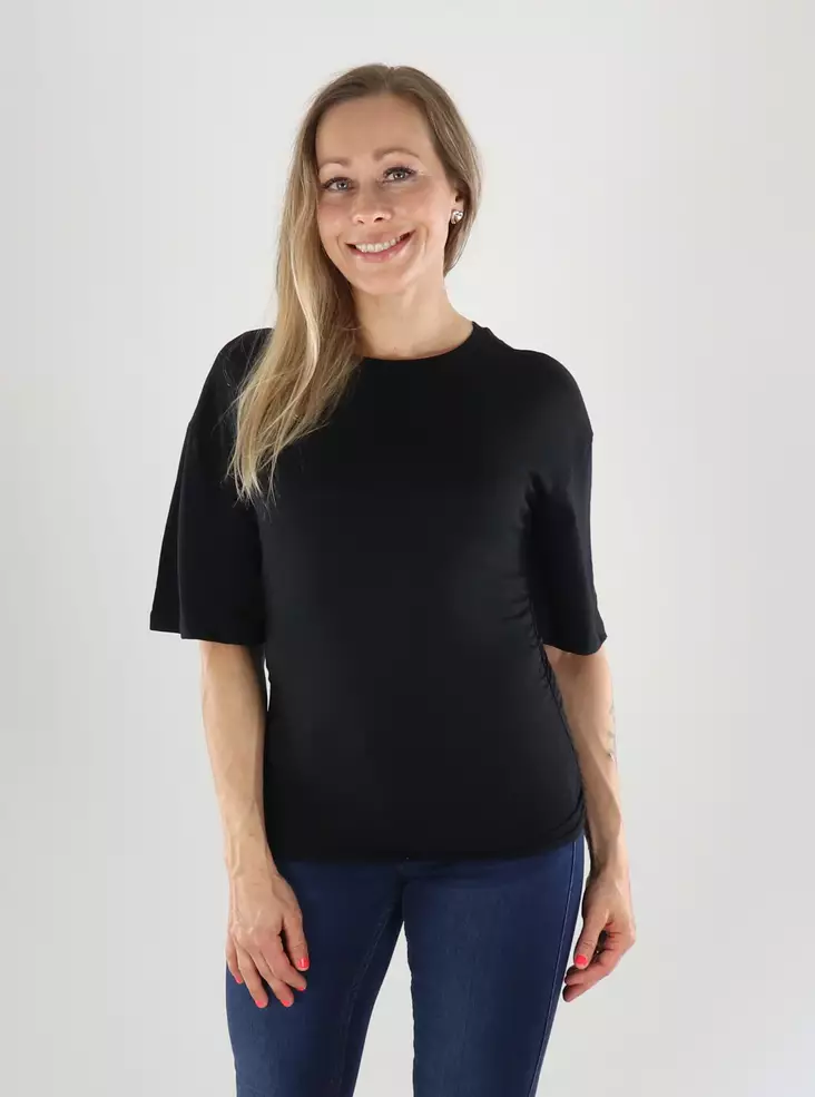 Aware by Vero Moda T-Shirt AWNAVARO 2/4 O-NECK TOP black - Women's T-shirts - 141323 - 1