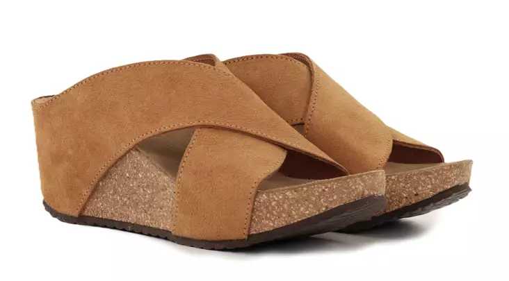 Copenhagen Shoes wedge mules Frances 23 cognac - Women's mules - 138373 - 1