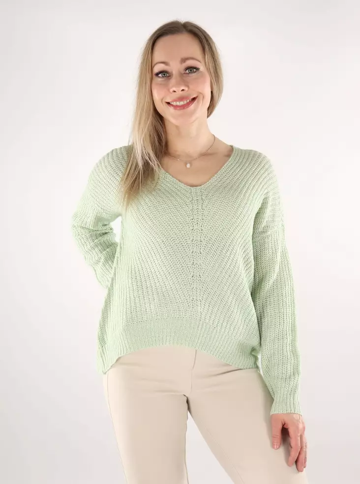 JDY women's sweater sea foam/w.white - Women's knitwear - 137613 - 1