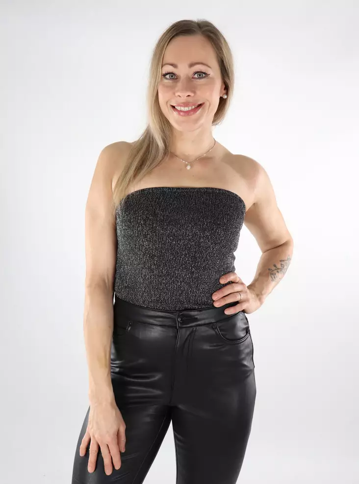 JJXX women's top Glitter silver - Women's tank tops - 137363 - 1