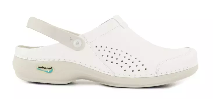 Nursing Care Machine Washable Genuine Leather Work Shoes WG3AP10 Veneza White - Women's work shoes - 114383 - 1