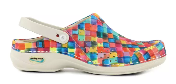 Nursing Care Machine Washable Genuine Leather Work Shoes WG3APF7 Veneza colorful - Women's work shoes - 114093 - 1